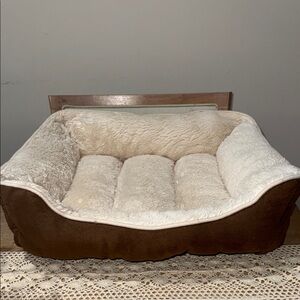 Cozy Brown and Cream Pet Bed